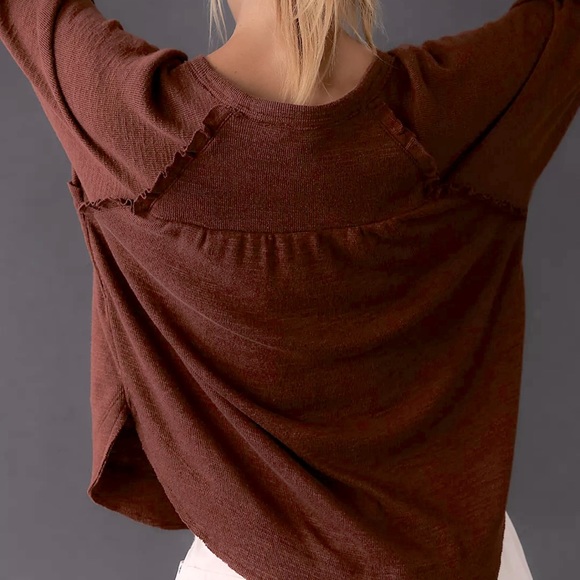 Pilcro Ruffled Raglan Thermal Top - Picture 3 of 3